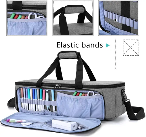 Miniatura 3 de Luxja bolsa de transporte compatible con la máquina troqueladora Cricut y suministros