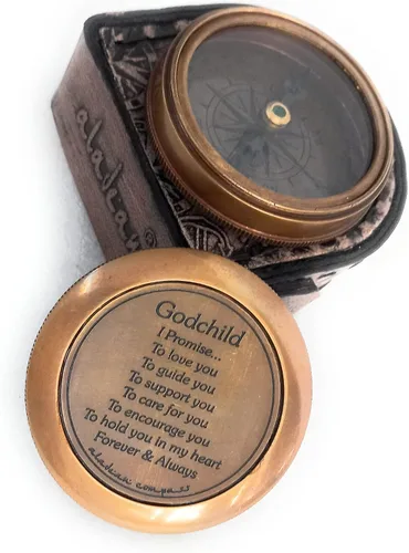 Miniatura 8 de Regalo para la brújula ahijada Ahijada ahijada – I Promise to Love You, regalos de bautismo, confirmación de comunión cristiana, regalos
