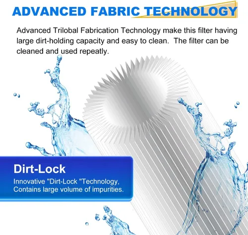 Miniatura 3 de GOLDEN ICEPURE Filtro de agua plisado de sedimentos para toda la casa de 5 micrones, de 20 x 4.5 pulgadas, compatible con ECP5-BB, AP810-2, HDC3001