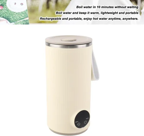 Miniatura 5 de Estink Hervidor eléctrico portátil, caldera de agua de viaje recargable por USB con agitador y calefacción 55C, batería de litio de 2 x 3000 mAh