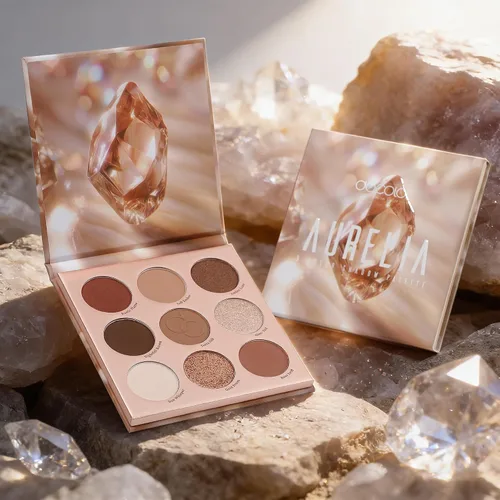 Miniatura 5 de docolor Paleta de sombras de ojos, paleta de 9 colores marrón y cobre con acabados mate y brillante, paleta de maquillaje de ojos altamente
