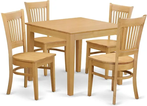 Miniatura 8 de East West Furniture OXVA3-LWH-C - Juego de muebles de comedor de 3 piezas contiene una mesa de cocina cuadrada y 2 sillas de comedor tapizadas