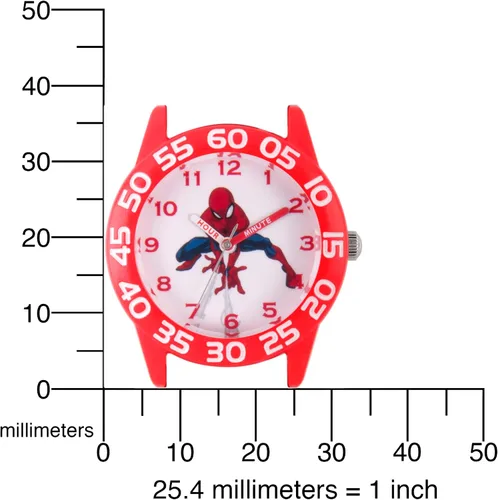 Miniatura 5 de Marvel Spider-Man - Reloj analógico de cuarzo 3D para niños, Azul Patchwork, Movimiento de cuarzo