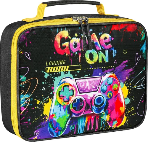 Miniatura 10 de Lonchera para niños, bonita bolsa de almuerzo aislada para niños, lonchera escolar impermeable, regalo para adolescentes y adultos, bolsa