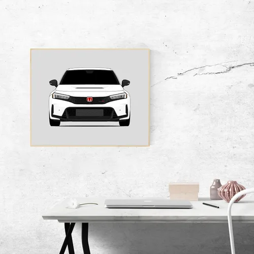 Miniatura 9 de Custom Car Posters Póster hecho a mano compatible con Honda Civic Type R (2023-presente) FL5 impresión de pared – 8 x 10 pulgadas impresión satinada