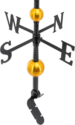 Miniatura 5 de Montague Metal Products Veleta de lujo de 32 pulgadas con adorno de Retriever negro satinado