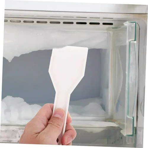 Miniatura 6 de Beaupretty Raspador de hielo para refrigerador, pala de plástico con agujero para colgar, congelador de mano, removedor de hielo para cocina y uso