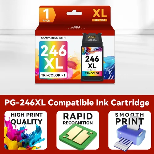 Miniatura 4 de Cartucho de tinta de color 246XL compatible con Cannon CL-246 246 XL CL-246XL para Canon PIXMA TR4520 TS302 MG2525 TR4527 TS3322 MG3022 MX490 TS202