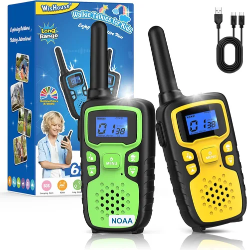 Miniatura 13 de Wishouse Walkie Talkies para niños recargables de largo alcance, regalo de cumpleaños de Navidad para niños de 4, 5, 6, 7, 8, 9 años