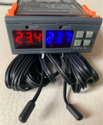 Miniatura 3 de Controlador de temperatura diferencial solar T2-T1 termostato con alarma fr Calentador de agua, piscina. bomba, enfriador, invernadero 2 sensores