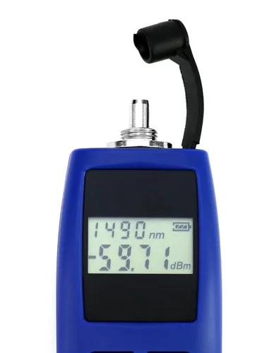 Miniatura 8 de QWORK Medidor de potencia óptica, -70 ~+10 dBm, con interfaz universal de 0.098 in, medidor de luz de fibra para probar 6 longitudes de onda