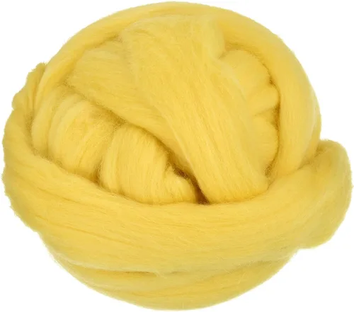 Miniatura 112 de uxcell Lana de fieltro con aguja, hilo de lana de fibra natural de 3.5 onzas para fieltro húmedo, manualidades, materiales de bricolaje