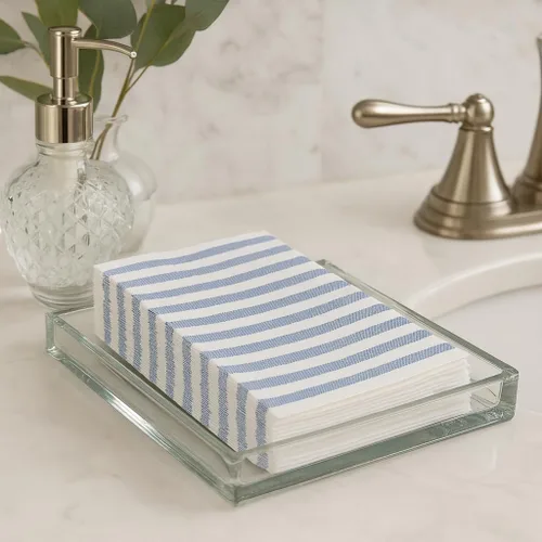 Miniatura 4 de Toallas desechables hechas en Italia para invitados con tacto de lino, servilletas de baño de alta calidad, suaves y absorbentes, elegantes