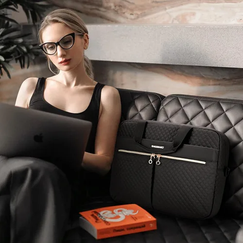 Miniatura 2 de BAGSMART - Bolsa para laptop, maletín de 15.6/17.3 pulgadas para mujer, funda grande para laptop, bolsa de computadora, oficina, viajes, negocios