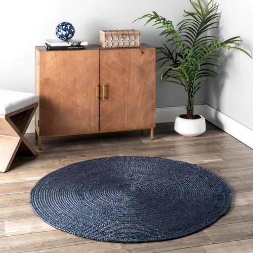 Miniatura 25 de nuLOOM 8x10 Rigo Alfombra de yute tejida a mano, color blanco hueso, diseño rústico de granja, fibra natural, para dormitorio, sala de estar