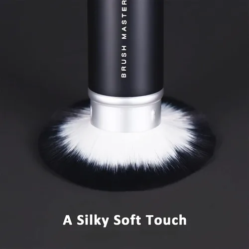 Miniatura 3 de Brocha de maquillaje retráctil Kabuki para rubor, bronceador, base, polvo, cepillo cosmético facial de viaje Negro