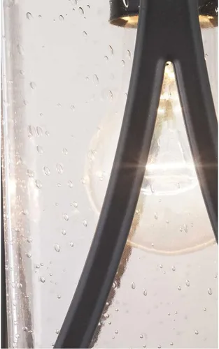 Miniatura 4 de Progress Lighting Abbott Collection - Farol de pared pequeño de cristal transparente con semilla para exteriores, 1 luz, bronce antiguo