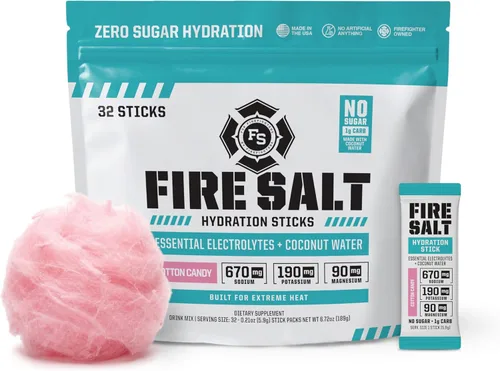 Miniatura 17 de Fire Science - Barras de hidratación con sal de fuego, electrolitos y agua de coco, mezcla de bebida de hidratación con magnesio, potasio y sodio