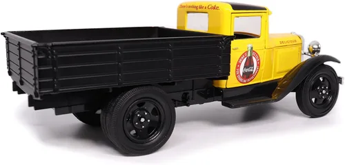 Miniatura 7 de Motor City Classics Coca-Cola Diecast coleccionable Ford Modelo AA 1931 (versión amarilla) escala 1:24 424023 con licencia