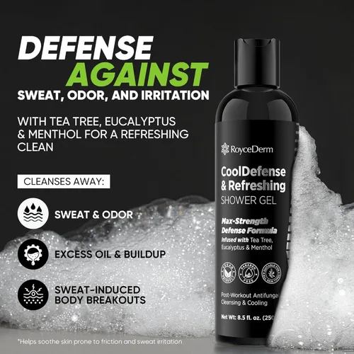 Miniatura 3 de Roycederm Psoriasis, champú para dermatitis seborreica y gel de ducha refrescante CoolDefense