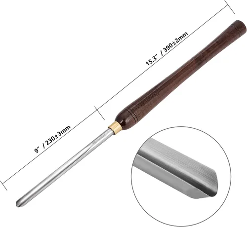 Miniatura 2 de Gubia de Cuenco HSS de 1/2 pulgadas para Torno, Herramientas de Torneado de Madera con Caja de Plástico Redonda y Bolsa Colgante