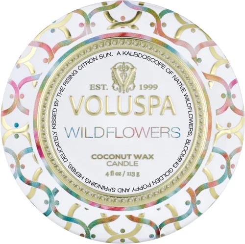 Miniatura 12 de Voluspa Vela de ámbar báltico Mini lata 4 onzas Tiempo de combustión de 25 horas Cera de coco para una combustión más limpia