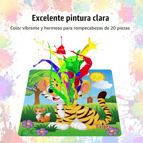 Miniatura 4 de Rompecabezas para niños de 3 a 5 años, juguetes de madera Montessori, aprendizaje educativo, juegos preescolares para niños y niñas de 3, 4, 5 años
