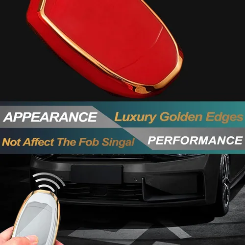 Miniatura 5 de FEYOUN Funda para llavero compatible con Buick Encore Chevy Chevrolet Camaro Equinox Impala Sonic Trax GMC Terrain Flip 4 botones TPU remoto sin