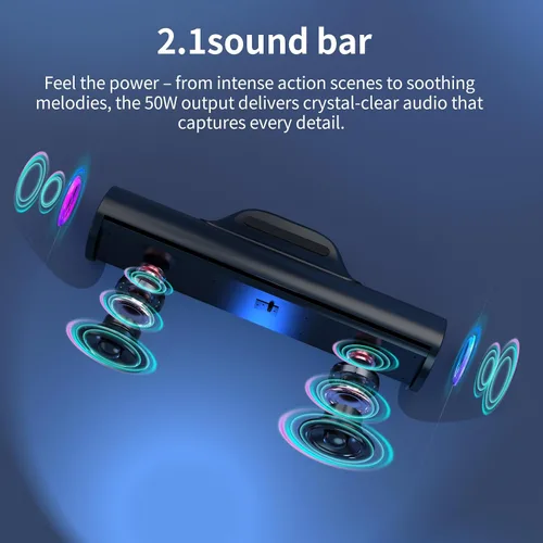 Miniatura 4 de Barra de Sonido, Sistema de Sonido Envolvente para TV – Barra de Sonido para Smart TV, Audio de Cine en Casa 3D, Efectos de Iluminación RGB