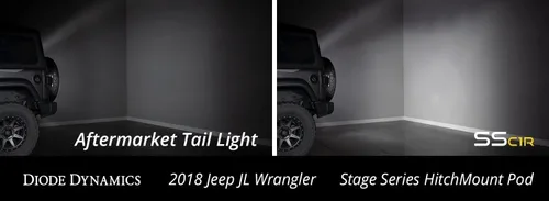 Miniatura 8 de Kit de luz de reversa Diode Dynamics HitchMount compatible con Jeep Wrangler 2018-2026, C1