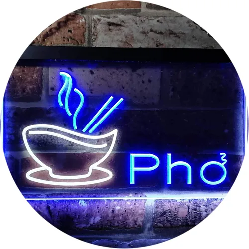Miniatura 15 de ADVPRO Pho - Letrero de neón LED de doble color, para restaurante, fideos vietnamitas, azul y rojo, 12 x 8.5 pulgadas, st6s32-i0459-br