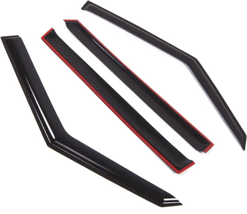 Miniatura 2 de Visor de ventana compatible con Kia Soul 2009-2013, DGWV2-287, deflector de montaje exterior, protector de lluvia, humo oscuro, juego de 4 piezas