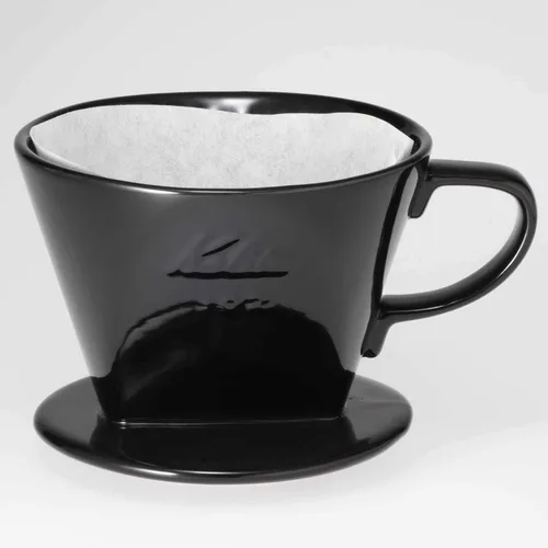 Miniatura 3 de Kalita Gotero de café de cerámica (negro) para 2-4 tazas (#02005)