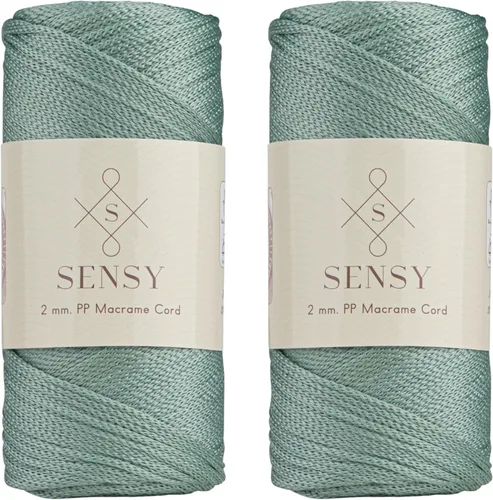 Miniatura 70 de Sensy Premium Cuerda de Poliéster de 2mm 251 Yardas Cuerda de Polipropileno 100% Cordón de Macramé 2mm Cordón para Bolsa de Ganchillo Cuerda