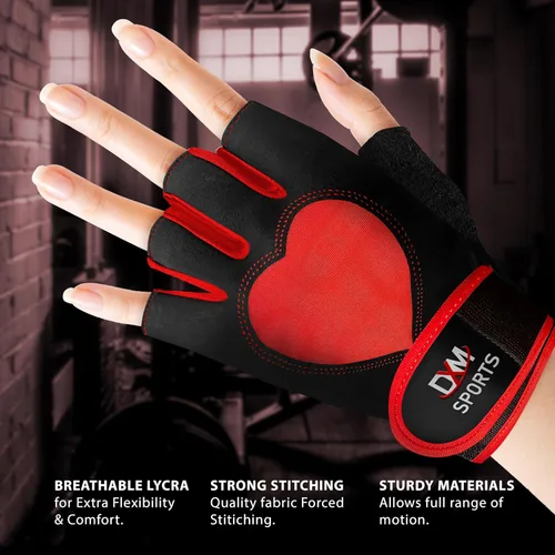 Miniatura 2 de DXM SPORTS Guantes de entrenamiento para mujer con soporte para muñeca, guantes de levantamiento de pesas para gimnasio, ciclismo, entrenamiento