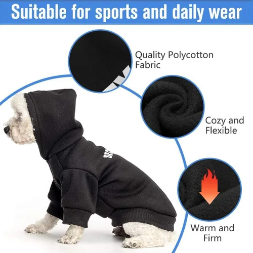 Miniatura 3 de SCENEREAL Sudadera de seguridad con capucha para perros grandes, medianos y pequeños, para niños y niñas, disfraz de perro suave con agujero para #1