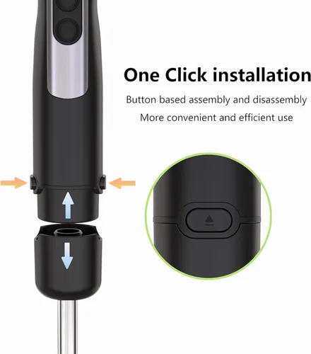 Miniatura 6 de Batidora de inmersión, mezclador eléctrico con cable, motor de 1000 W, 12 velocidades ajustables, viene con una taza medidora, adecuada