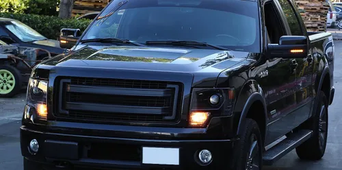 Miniatura 6 de iJDMTOY Luces de marcador de espejo lateral LED ámbar con lente ahumada, compatibles con Ford F150 2009-14 y SVT Raptor 2010-14, reemplaza