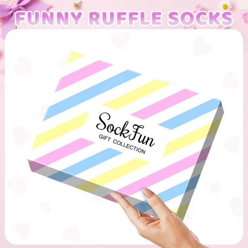 Miniatura 10 de sockfun Calcetines con volantes para bebé, calcetines de encaje con volantes para niños pequeños y niñas
