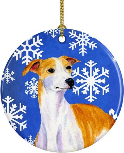 Miniatura 203 de Caroline's Treasures Cavalier Spaniel - Adorno de cerámica para colgar en el árbol de Navidad, para el hogar, Navidad, fiestas, regalo, 3 pulgadas
