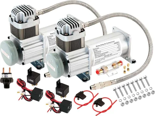 Miniatura 10 de Vixen Horns Heavy Duty Onboard Air Compressor 150 PSI. Universal Replacement for Truck/Car Train Horn/Suspension/Ride/Bag kit/System. Fits All 12v
