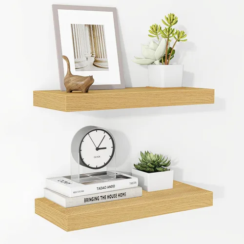 Miniatura 33 de Fun Memories Estantes flotantes – Estante de pared de 9.3 pulgadas de profundidad para decoración y almacenamiento – Estantería de exhibición