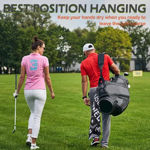 Miniatura 6 de Divertida toalla de golf con clip, incluye cepillo de club y herramienta Divot, regalo de golf para hombres, papá, esposo, uso esta toalla