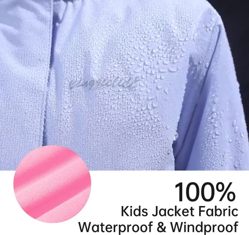 Miniatura 16 de Chaqueta de esquí impermeable para niñas, chaqueta de snowboard para exteriores, resistente al viento, con forro polar, abrigo de nieve cálido