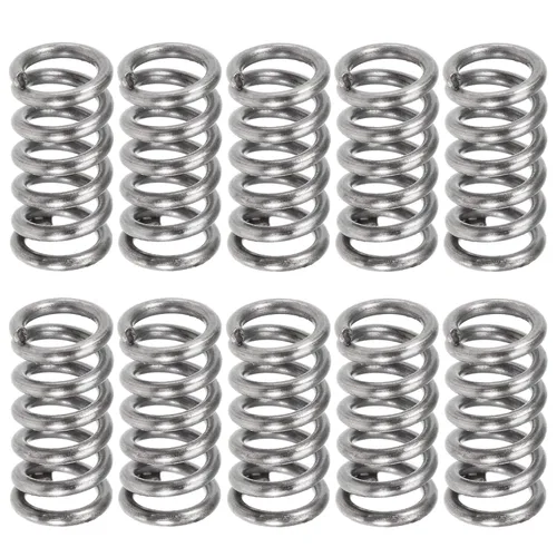 Miniatura 8 de MroMax 20Pcs Compressed Spring, 0.04" Wire Dia, 0.31" OD, 1.57" Free Length, Gray Black Spring Steel Extended Coil Compression Spring