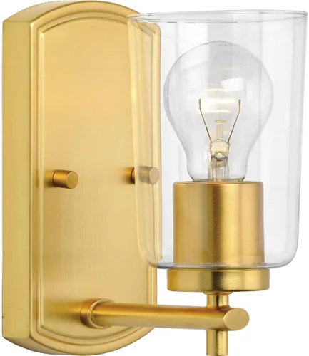Miniatura 29 de Progress Lighting Adley Collection - Lámpara de tocador de baño tradicional con 3 luces, de cristal transparente, color negro mate, 7-5/8 x 23 Mate