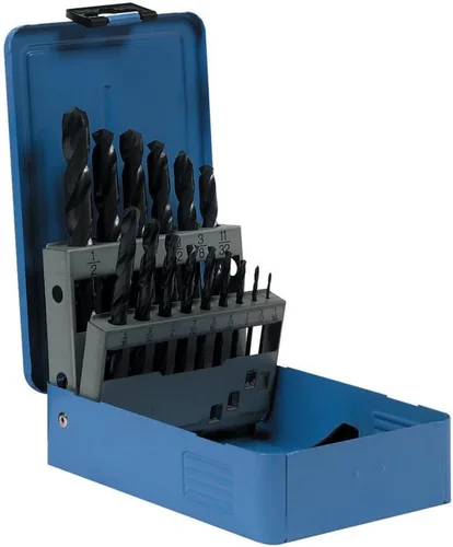 Miniatura 7 de Century Drill & Tool 24538 Juego de brocas de óxido negro con vástago reducido de grado profesional, 29 piezas, fabricado en los Estados Unidos