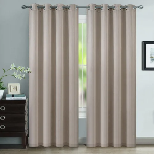 Miniatura 3 de LUXE WEAVERS Eco Collection - Par de paneles de ventana, color crema, 100% opacas, 63 pulgadas de largo