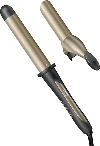 INFINITI PRO Conair - Rizador de cerámica de turmalina de 1¼ pulgadas, clip desmontable que convierte la varita en rizador, produce ondas y rizos