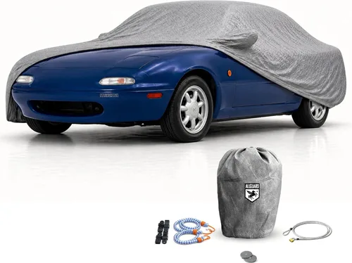 Miniatura 7 de Fundas de coche resistentes a los arañazos para interiores compatibles con Mazda 1989-1997 Miata MX-5 - Material satinado negro ultra suave cubierta